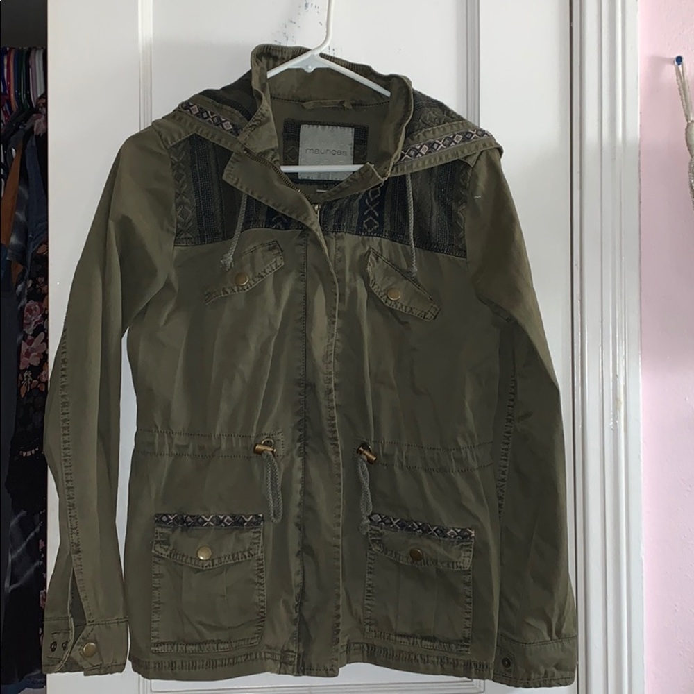 Green Hooded Utility Jacket